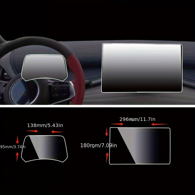 For BYD For Dolphin 2023 2024 Car GPS Navigation And Speedometer Protective Film LCD Screen Tempered Glass Protector Anti-scratch Film Fitting