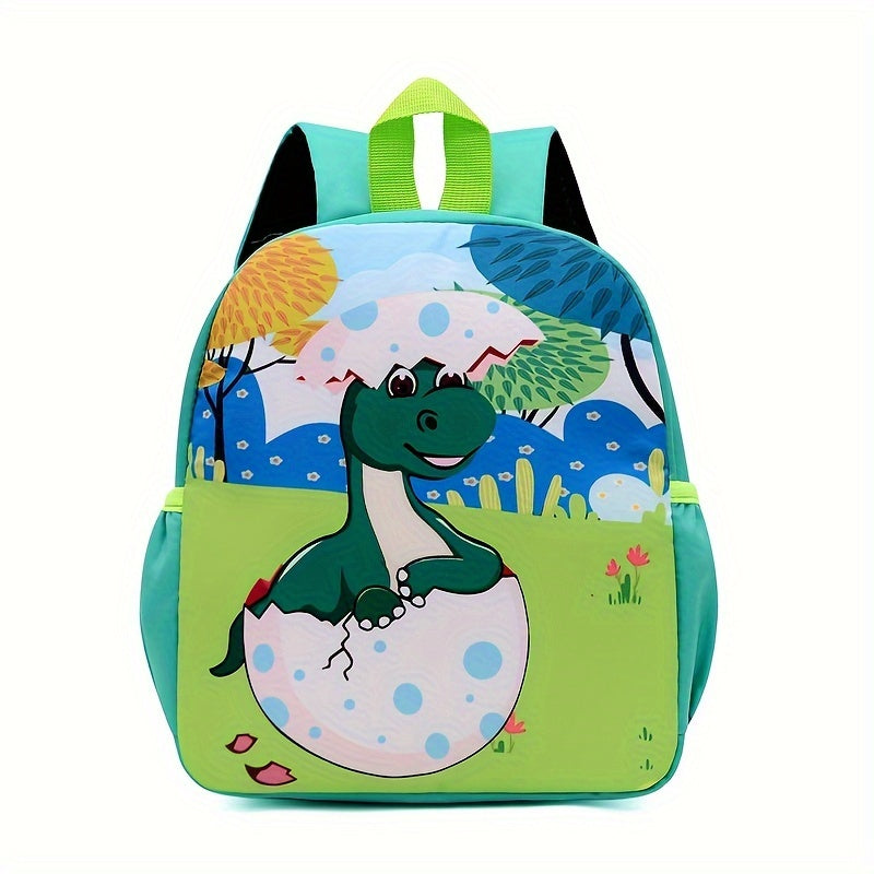 Durable Lightweight Nylon Backpack - Kids' School Bag with Side Pockets, Adjustable Straps, and Embossed Design - Hand Wash, Comfortable Street Style for Boys & Girls, Ages 3-14, Multiple Zippers