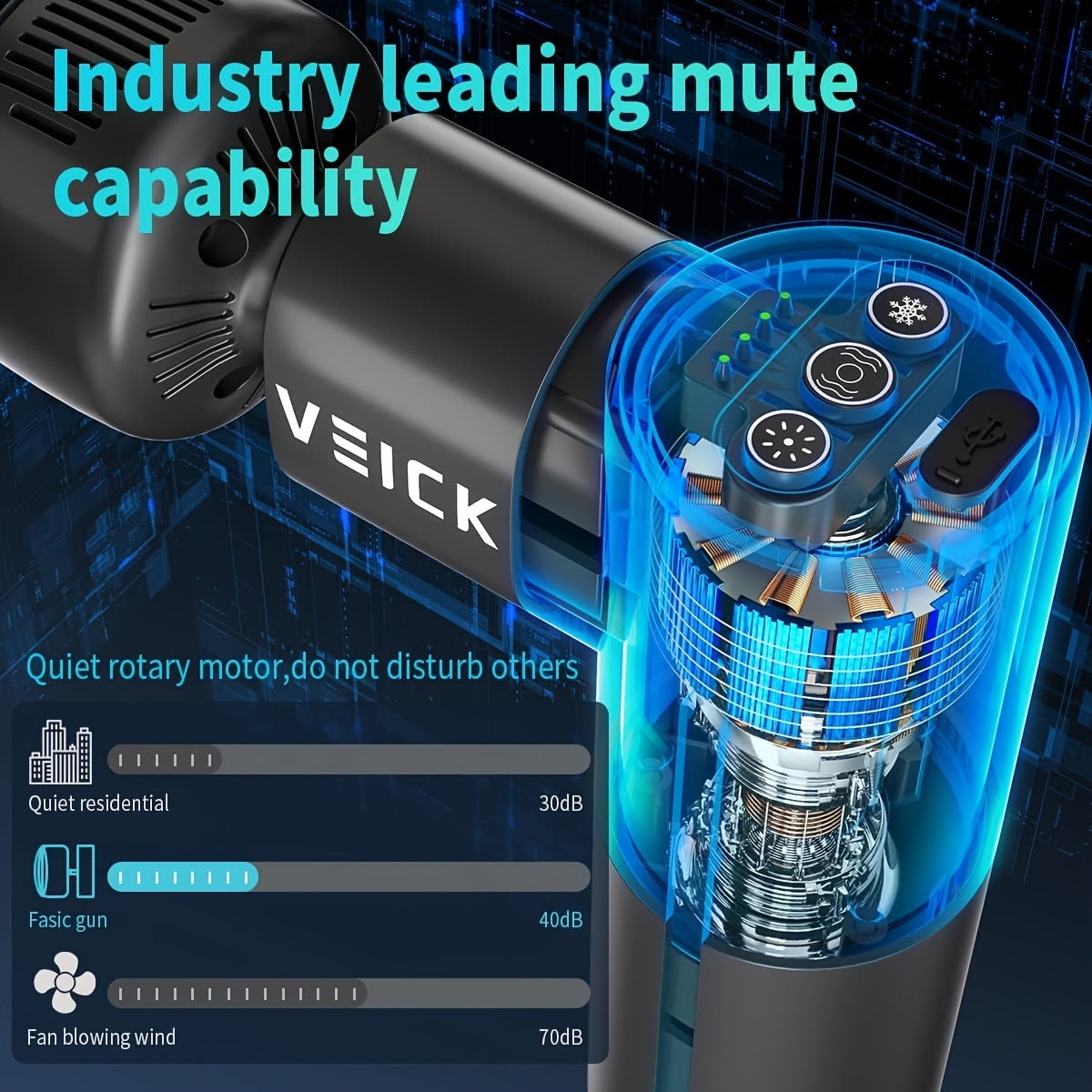 Massage Gun For Deep Tissues, Body Massager, Handheld Deep Tissue Heating Massage Tool For Neck And Back