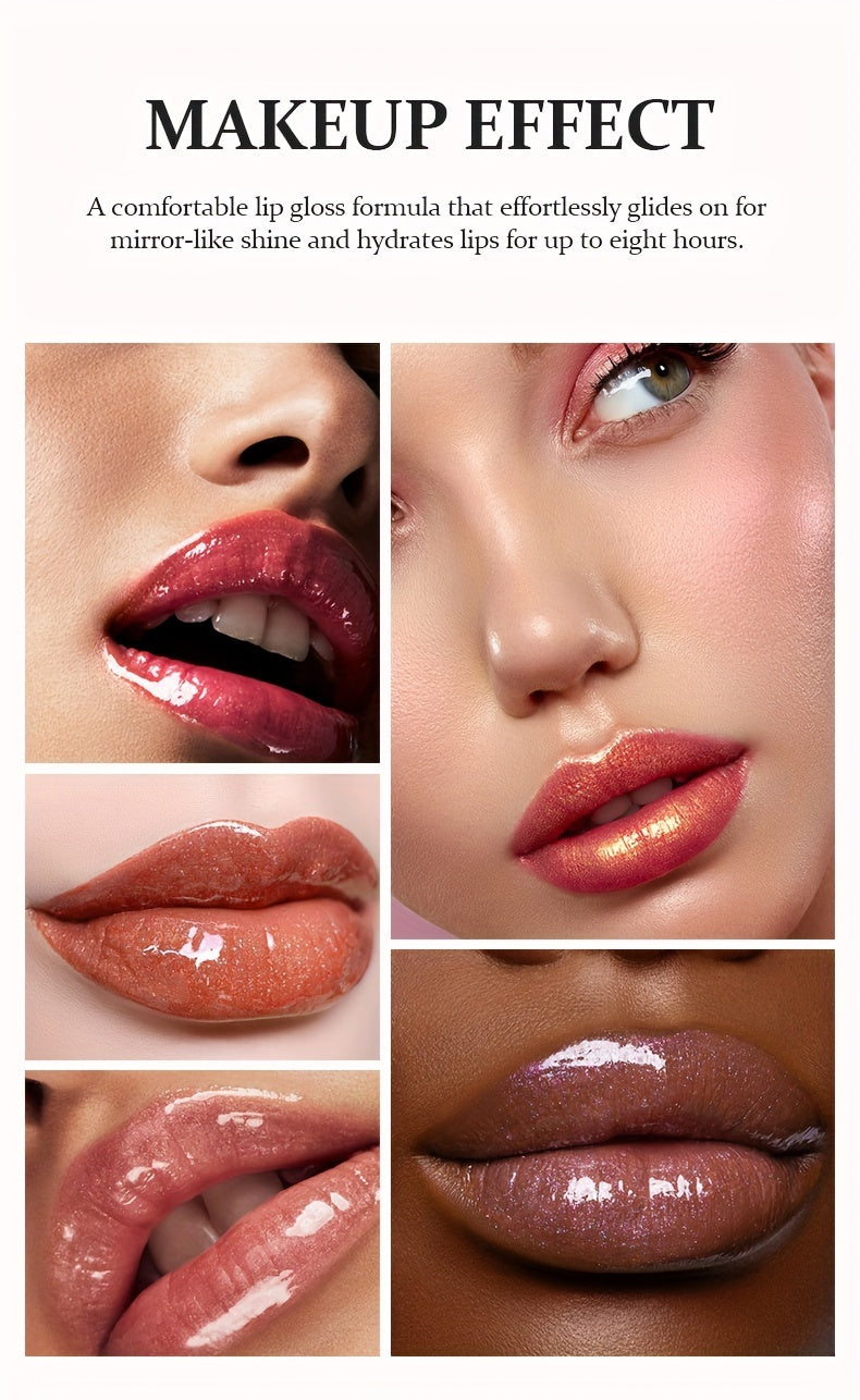 Shimmering Berry-Shade Lip Gloss - Moisturizing & Nourishing, Anti-Crack for All Skin Types, Perfect for Fall/Winter