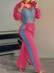 9010 Directional Vacation Leisure Outing Holiday Gathering Patchwork Women'S Suit Women'S Pants Set