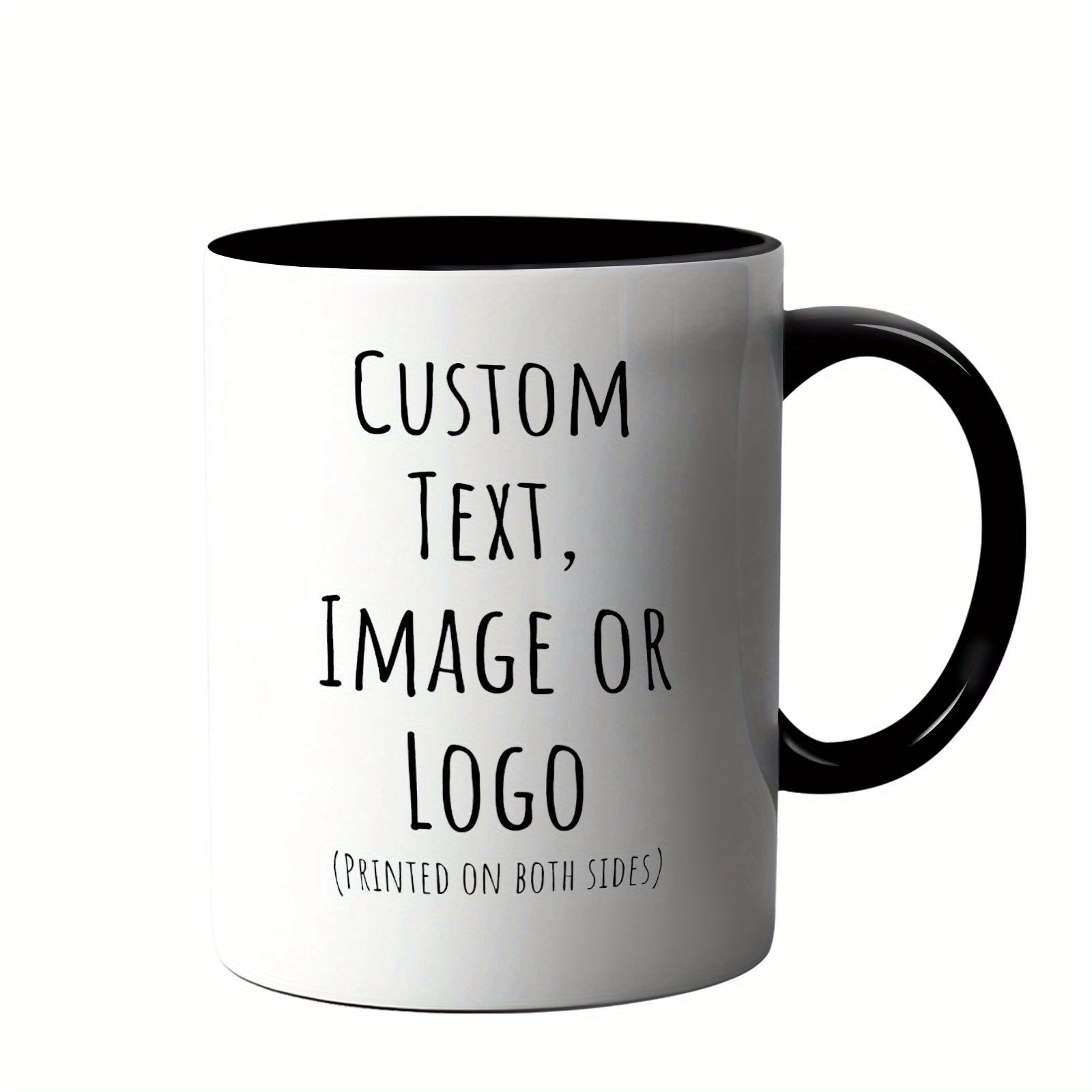 1 Custom Mug 11oz - Personalized coffee mug with custom photo, text and logo - 100% food safe, dishwasher and microwave safe - Perfect gift for Christmas, Mother's Day, Father's Day, couples, men and women - Unique and though
