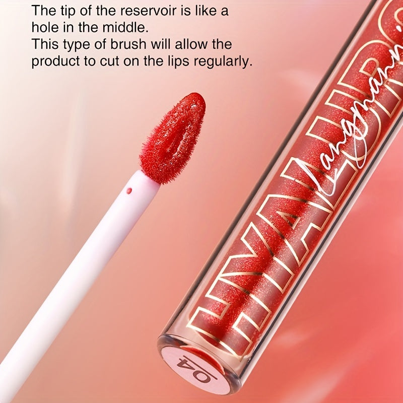 8 Colors Hyaluronic Acid Glitter Lip Gloss, Moisturizing And Nourishing Lip Glaze, Long Lasting Waterproof High Pigmented Lip Gloss Valentine's Day Gifts For Music Festival