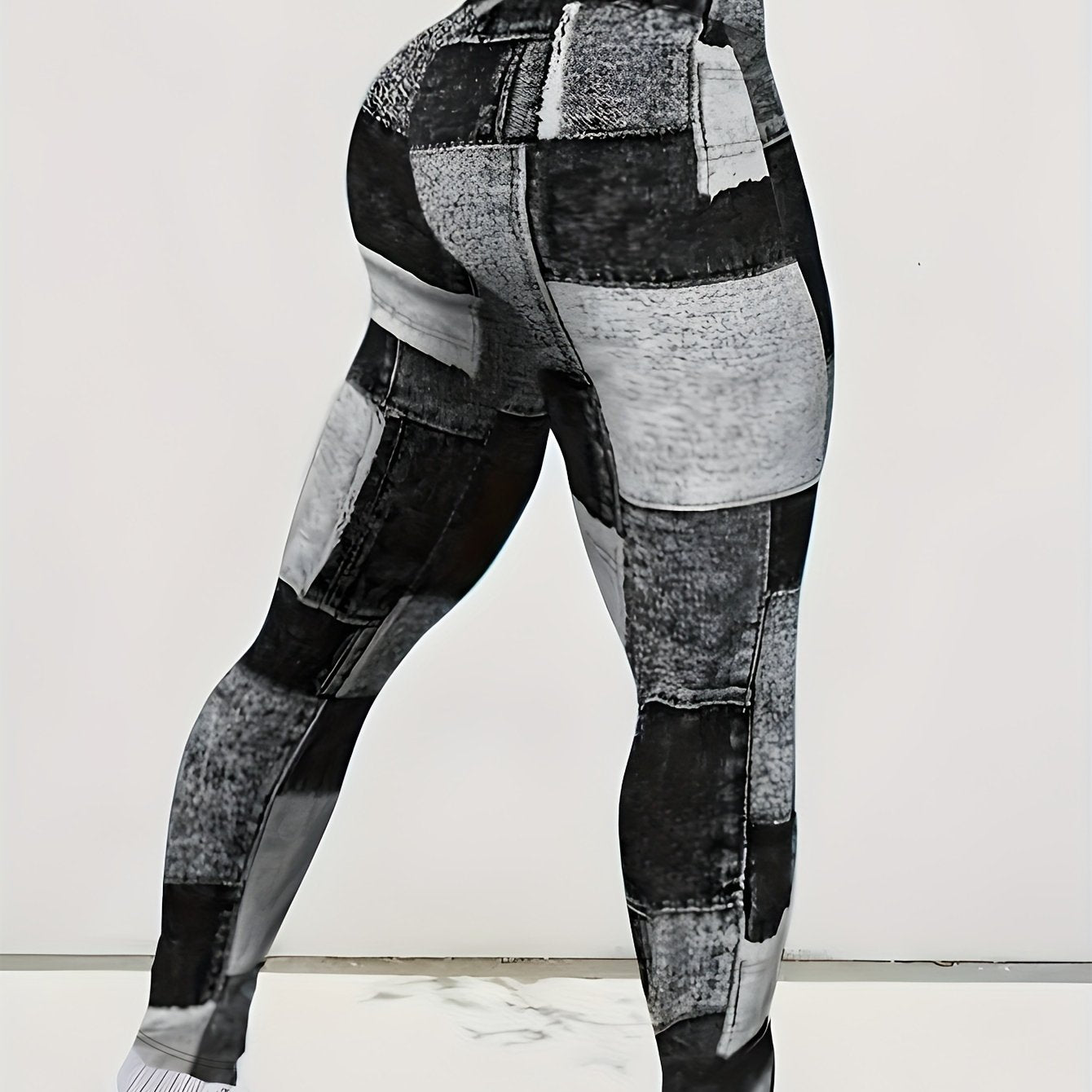 Women's Outdoor Sports Recommended Plaid Print Long Pants, Polyester and Elastane Blend, Machine Washable - Spring/Summer, 2024 Hot Deal, Plaid Print, Outdoor Sports, Women's Pants