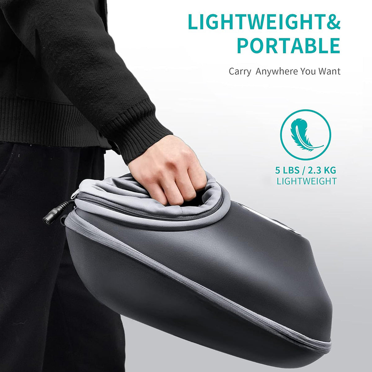 Nekteck Shiatsu Foot Massager Machine with Heat Deep Kneading Air Compression Body Massager and Muscle Relax for Home or Office Use, As A Gift For Parents Mother's Day