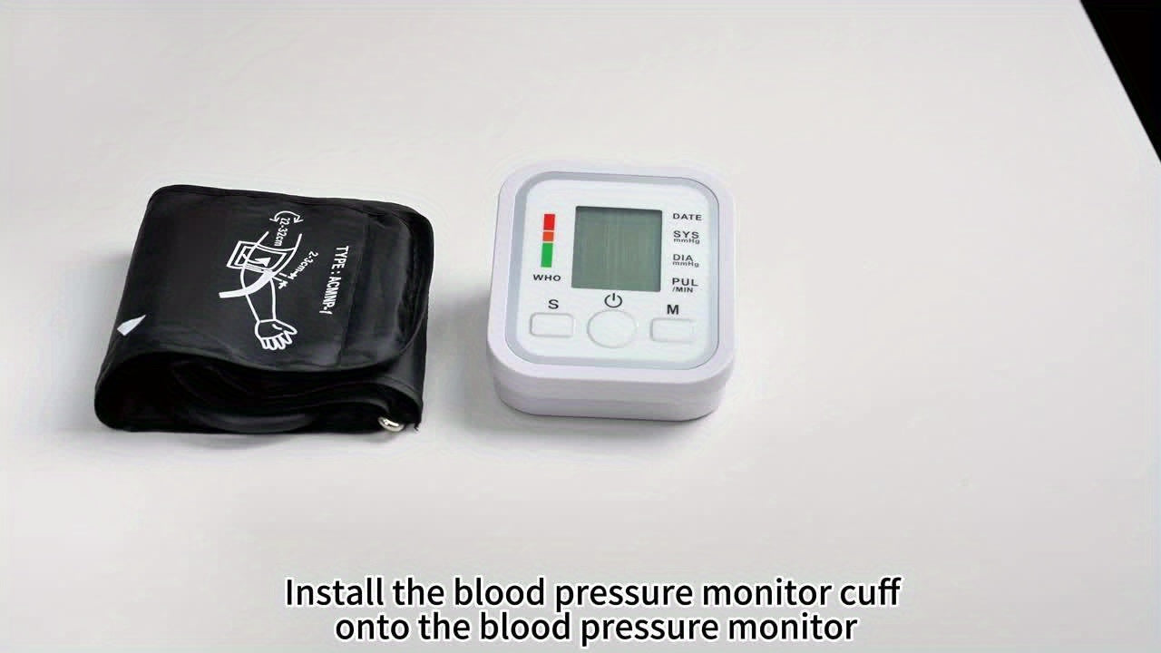 Blood Pressure Monitor Upper Arm, Blood Pressure Machine Easy To Operate, Adjustable Cuff | 60S Fast Reading | Voice Broadcast, Hypertension Alert, 2×99 Sets Memory, Home And Travel Use, Adult Health Monitor (Battery Exclude