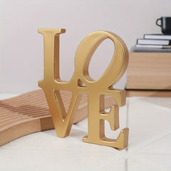 Charming Resin 'Love' Letter Decor - Classic Style, Battery-Free Holiday Ornament, Christmas Home Decor