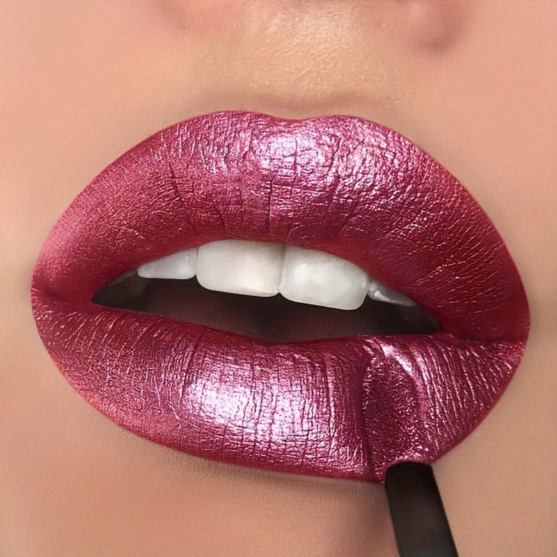 Luxurious Shimmer Glitter Lip Gloss - Moisturizing, Long-Lasting Diamond Shine for All Skin Types, Berry Hue