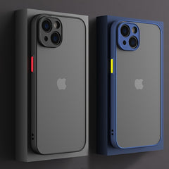 Luxury Matte Armor Shockproof Phone Case For 11/12/13/14/15 Pro Max Silicone Hard Back Cover, New 2024.