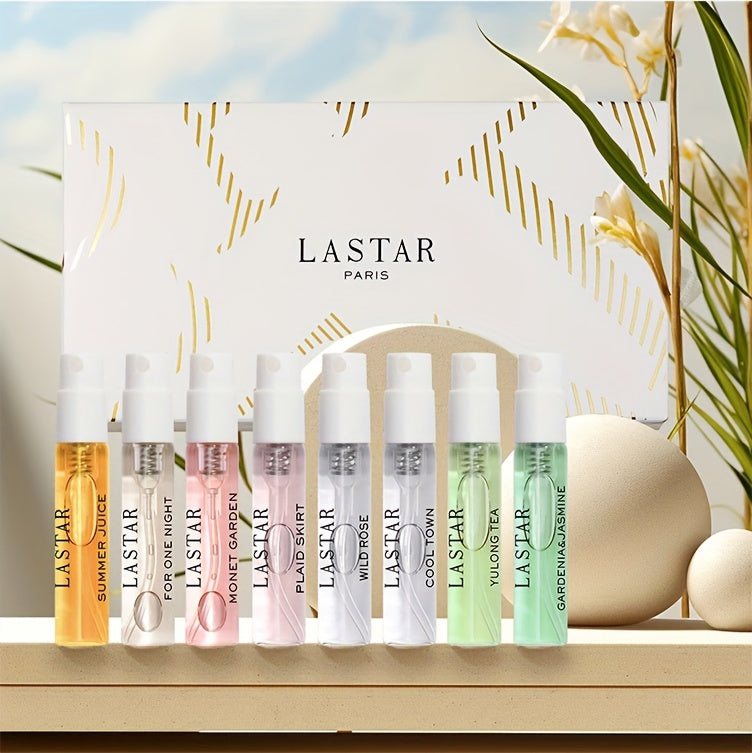 LASTAR 8pcs Perfume Gift Set - 0.1oz Each, Long-Lasting Fragrance for Men & Women, Classic Floral Notes, Perfect for Dates & Travel, Ideal Holiday Present