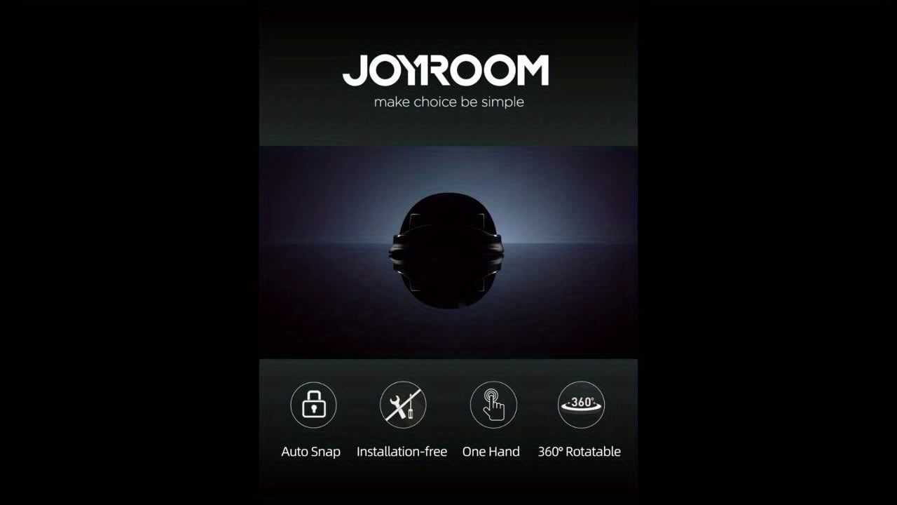 Joyroom Universal Car Phone Holder - ABS Material, 360° Rotatable Dashboard Mount, One-Handed Operation, Super Strong Grip, Upgraded Silicone Design for Secure Phone Placement