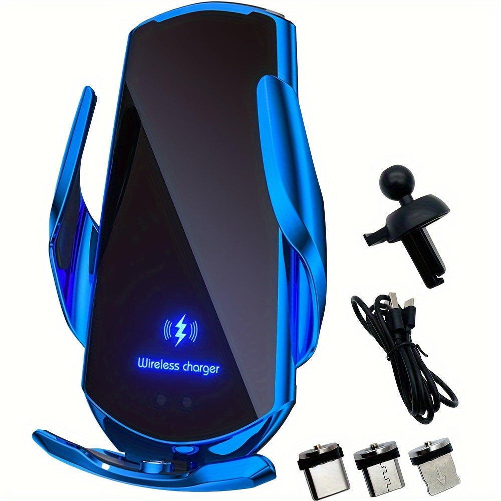 15W Fast Charging Q3 Smart Sensor Wireless Car Phone Charger - Auto-Clamping Air Vent Phone Holder