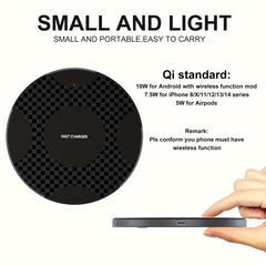1pc Y9 10W Fast Wireless Charger, USB-Powered with Charging Indicator, Universal Compatibility for Phone 15/14/13/12/11 Pro Max/XR/XSMAX/X/8Plus, ABS Plastic, Portable &amp; Desktop-Friendly