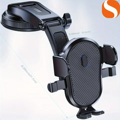 SOLIGU Universal Car Phone Holder - 360° Rotatable Mobile Phone Mount Cradle with Suction Cup, Fit for iPhone, Android and All Phones, Easy Adjustable and Secure Phone Mounting