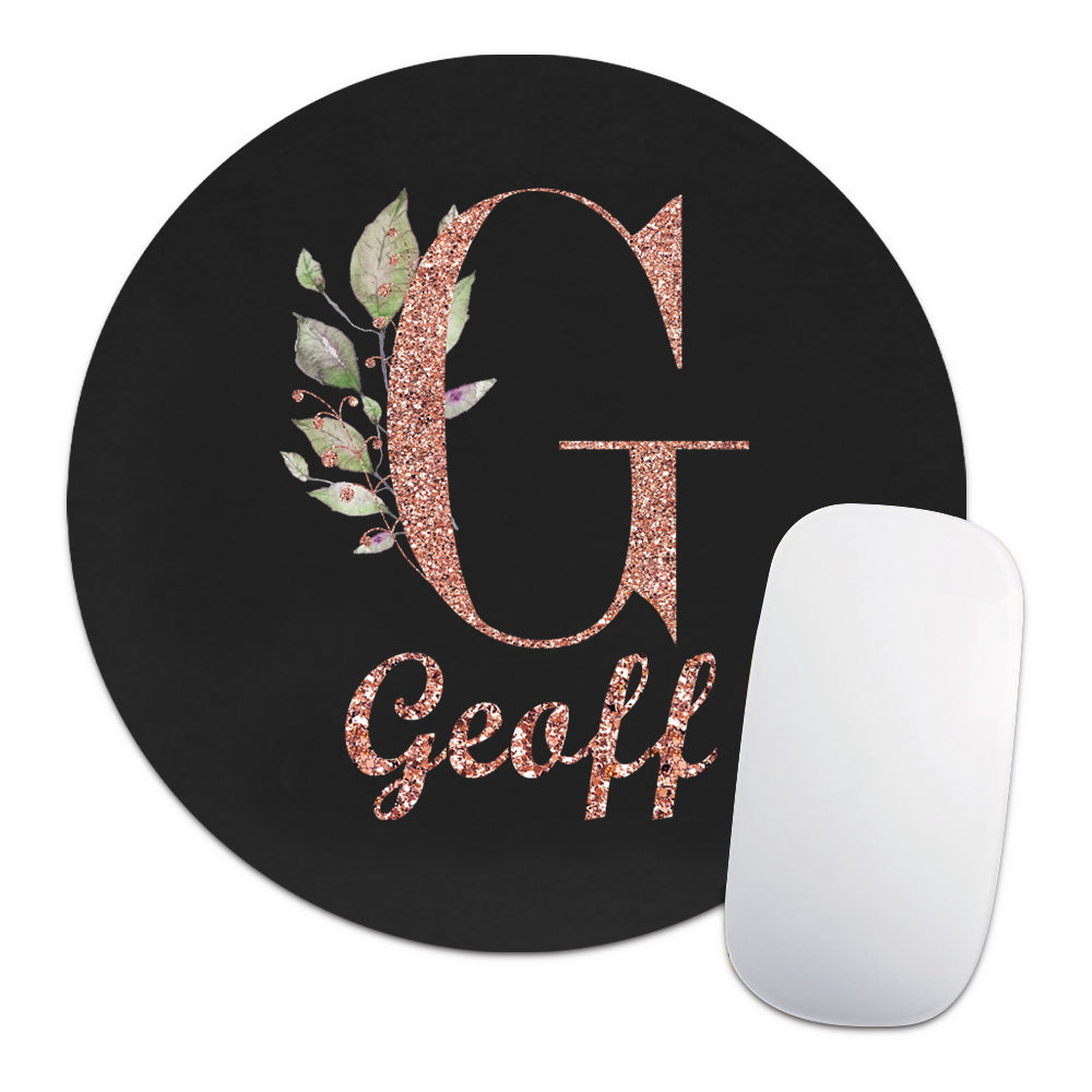 Personalized Customized Name Faux Leather Mouse Pad Durable Laptop Gaming Mousepad Customized Products Multifunctional Notebook Computer Game Mouse Pad Wear-resistant High-Grade Desk Mat PC Mouse Pad Personal Tailor