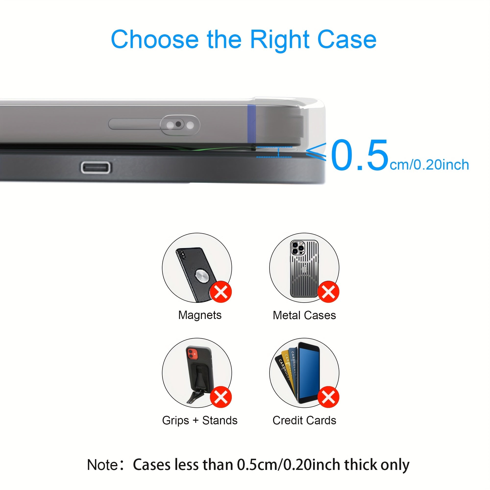 1pc Y9 10W Fast Wireless Charger, USB-Powered with Charging Indicator, Universal Compatibility for Phone 15/14/13/12/11 Pro Max/XR/XSMAX/X/8Plus, ABS Plastic, Portable &amp; Desktop-Friendly