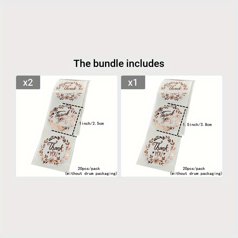 1roll, 20pcs 1.5in Thank You Label, Gift Bag Sealing Sticker, Sticker Label Stamping Appreciation Sticker, Box Seal Sticker, Seal Sticker, Business Commodity Packaging Sealing Stickers, Gift Box Decor Bag Packaging Label, Sea