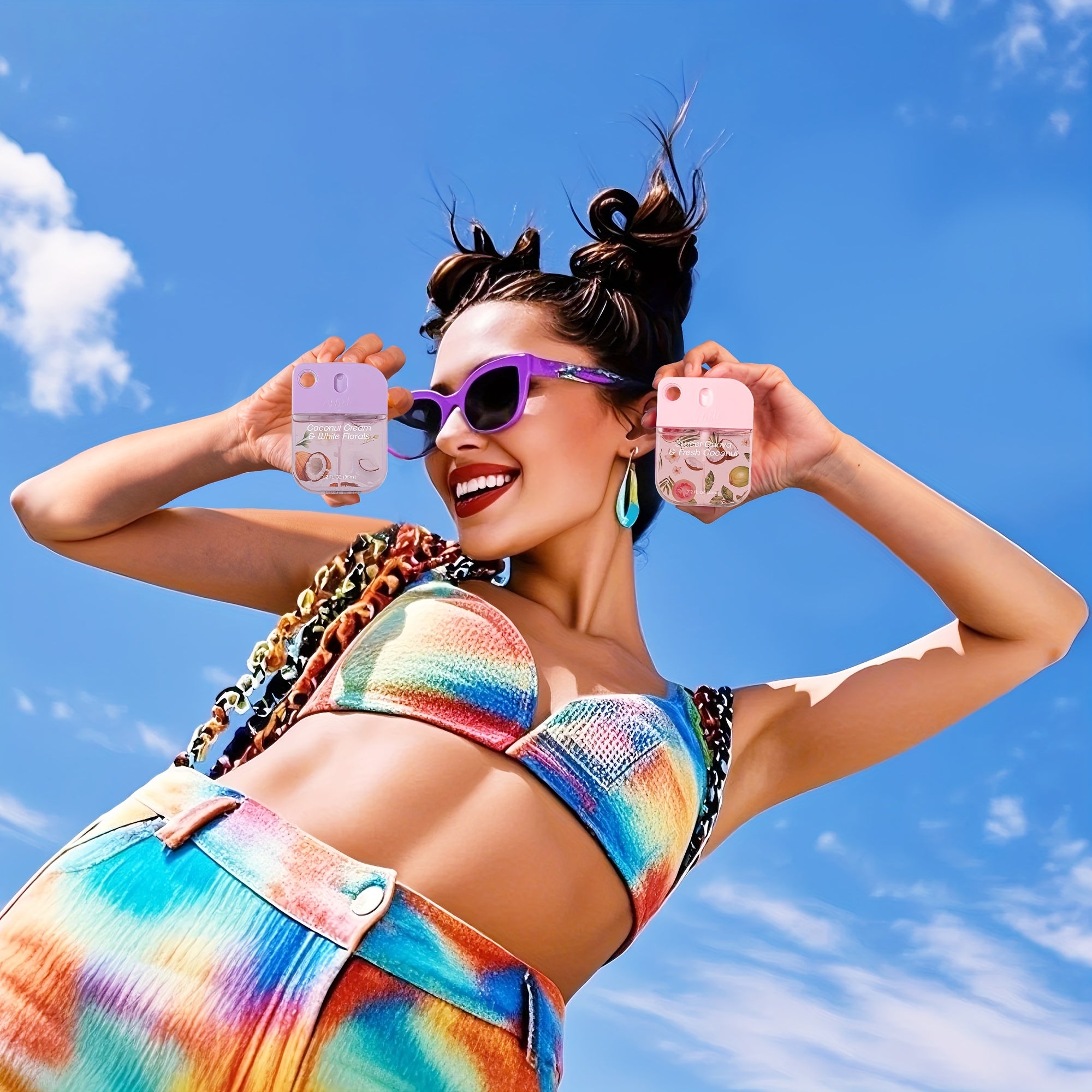 Portable Aloe Vera Power Mist Hand Fragrance Spray, Hydrating Mini Perfume, Fresh Fruity Scent That Leaves Hands Cleaning, Hydrated, And Delicately Scented. No-Rinse, Travel Size for All Ages - Ideal for Outdoor Activities, H