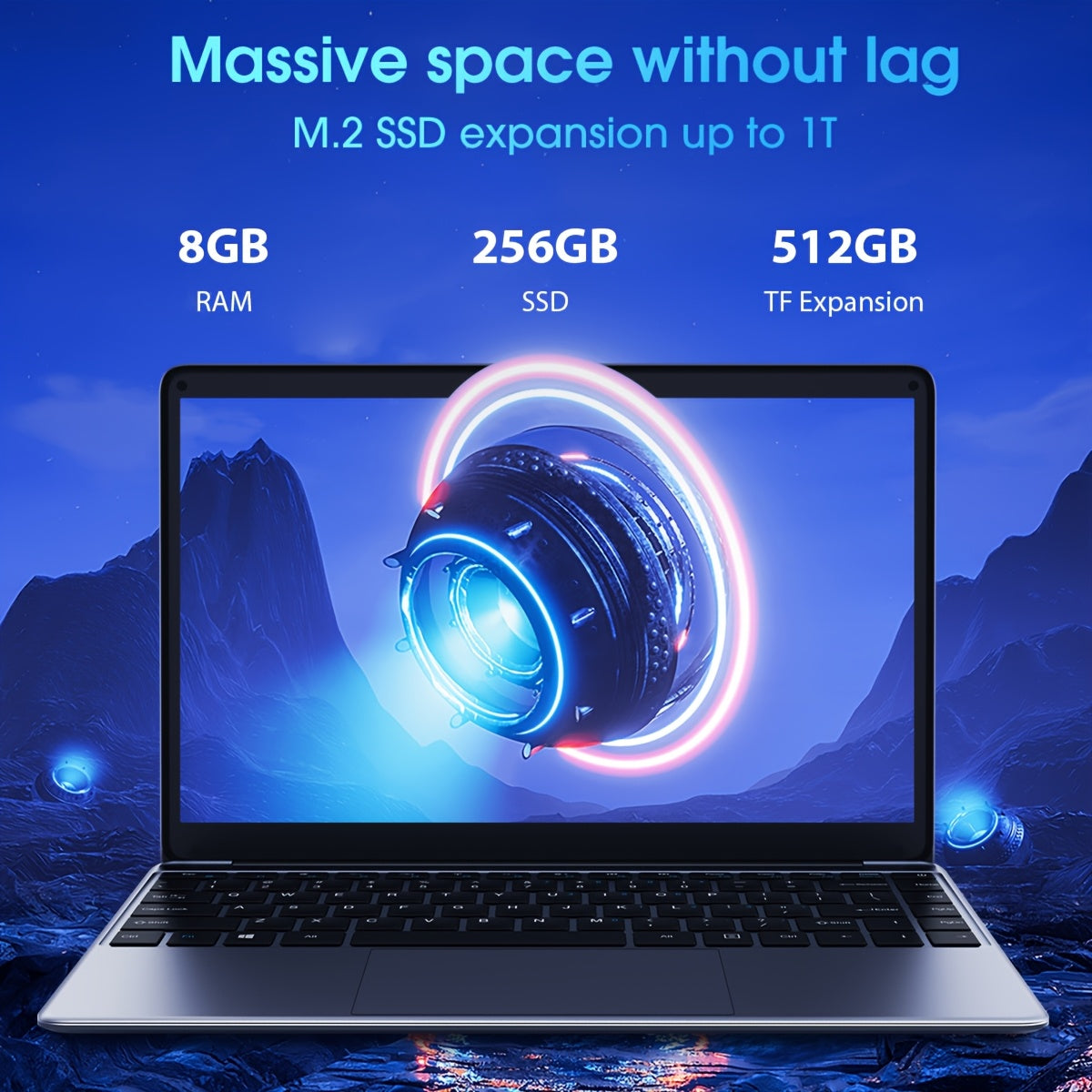 CHUWI HeroBook Pro Windows 11 Laptop, 14.1" 1920*1080 FHD IPS Display, 8GB LPDDR4 256GB SSD 1TB SSD Expand, Intel N4020, Mini HD, 2.4G/5G WiFi, BT4.2, Webcam, USB 3.0, TF Card, NoteBook Computer