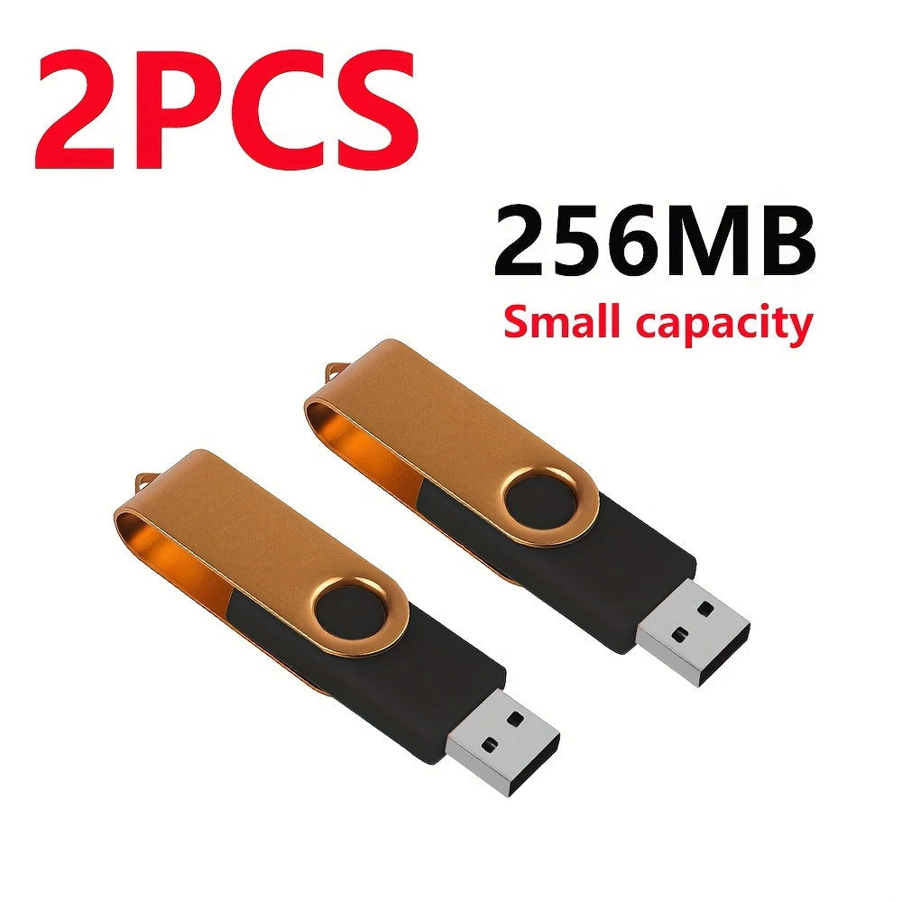 2pcs High-Speed USB 2.0 Flash Drives - Metal Pen Design, Secure Storage for PC/Laptop/Tablet/Mobile Phone, Car Audio & Game Console Compatible - Sizes: 8GB to 64MB