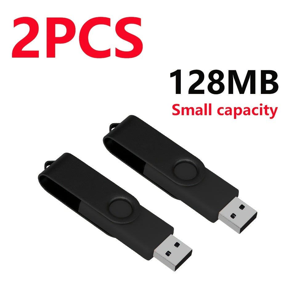 2pcs High-Speed USB 2.0 Flash Drives - Metal Pen Design, Secure Storage for PC/Laptop/Tablet/Mobile Phone, Car Audio & Game Console Compatible - Sizes: 8GB to 64MB