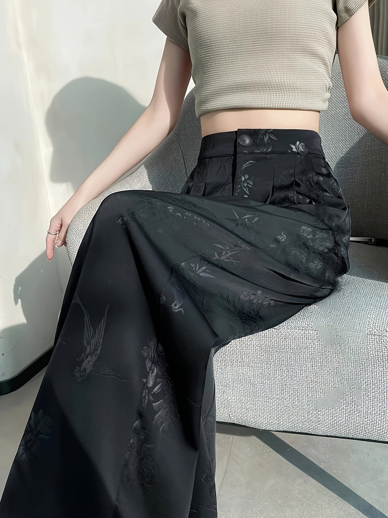 New Chinese Style Women'S Summer Pants Elegant Solid Office Women'S Casual Pants Women'S Pants