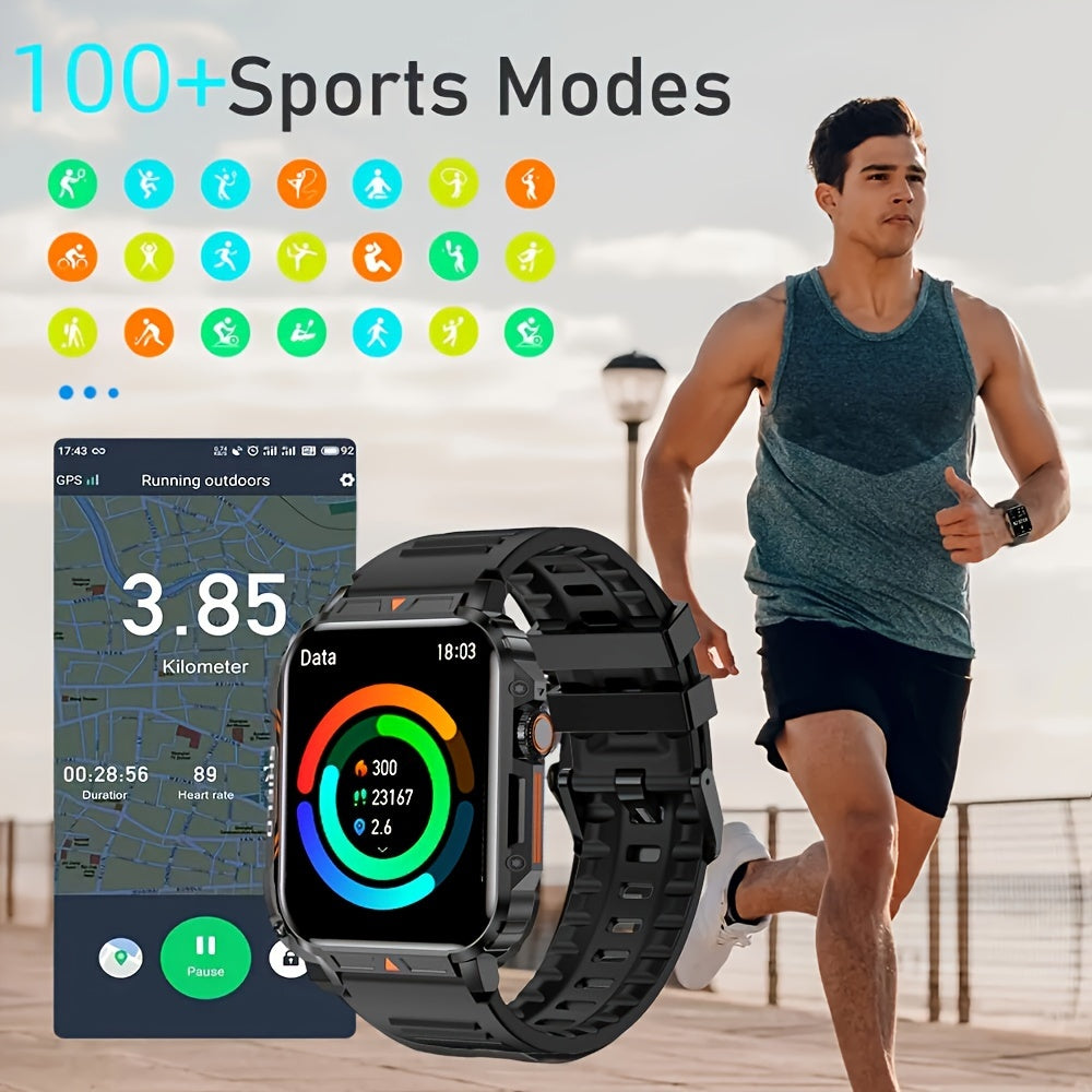 SENBONO New Smart Watch for Men, Wireless Call Smartwacth, 340mAh Large Battery, Information Push and Read, Custom Watch Face, Sport Smart Watch for Phone