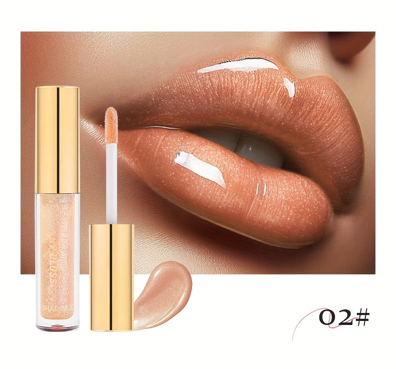 Shimmering Berry-Shade Lip Gloss - Moisturizing & Nourishing, Anti-Crack for All Skin Types, Perfect for Fall/Winter