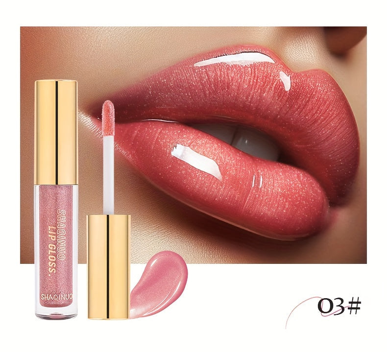 Shimmering Berry-Shade Lip Gloss - Moisturizing & Nourishing, Anti-Crack for All Skin Types, Perfect for Fall/Winter