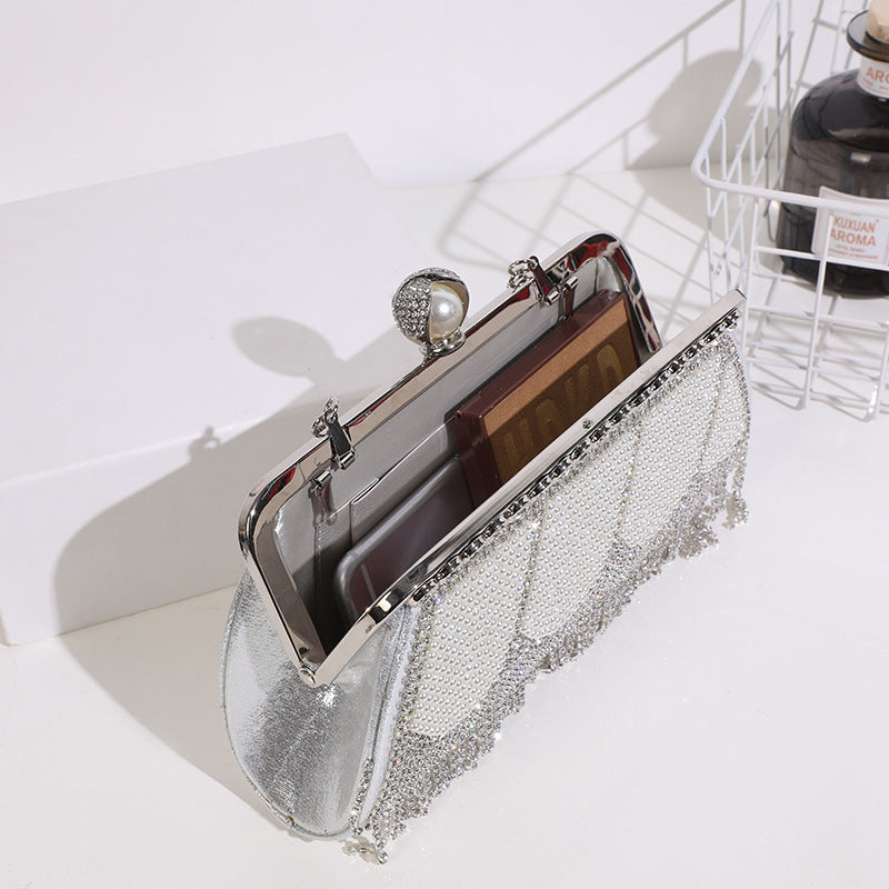 Heavy Industry Tassel Dinner Clutch Chinese Style