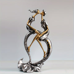 1pc, Elegant Romantic Couple Sculpture, Resin Craft, Creative Living Room TV Cabinet Bedroom Decor, Modern Home Decor