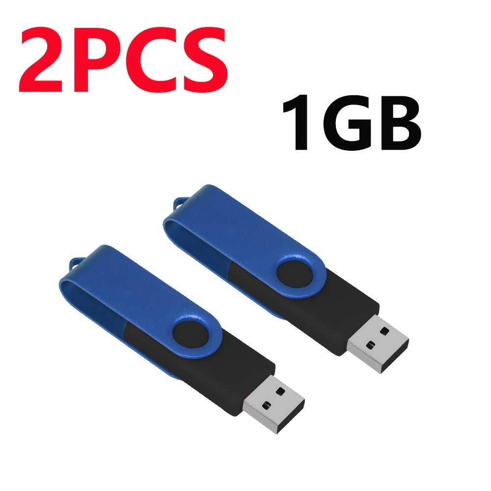 2pcs High-Speed USB 2.0 Flash Drives - Metal Pen Design, Secure Storage for PC/Laptop/Tablet/Mobile Phone, Car Audio & Game Console Compatible - Sizes: 8GB to 64MB