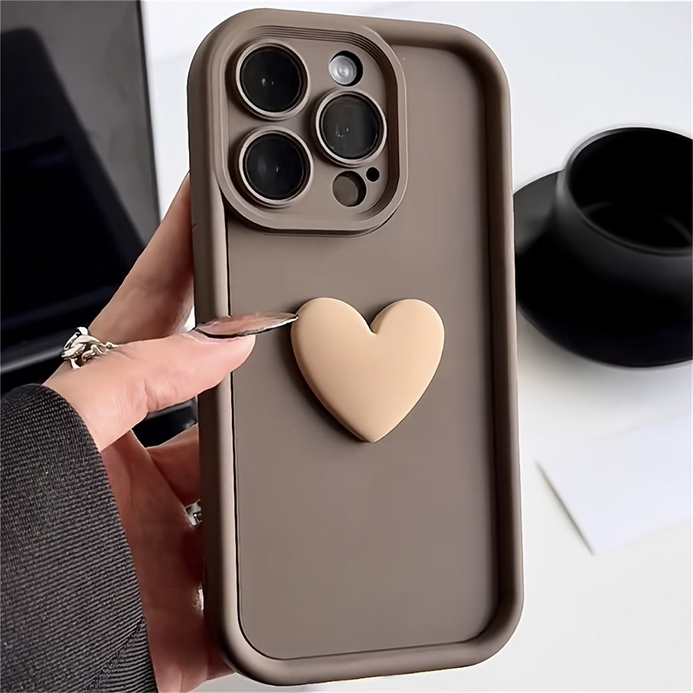 Adorable 3D Heart-Shaped Phone Case for Iphone Models 11, 12, 13, 14, And 15 Pro Max, Including Shockproof Candy Cover for 13 Pro And 11.