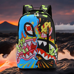 [Trendy Camera Backpack] Trendy Large Capacity Men's Photography Gear Bag, Camera Backpack with Shark Mouth Design | Laptop Compartment, Essential for Autumn and Winter Holidays, Student Laptop Bag, Camping and Travel Pack, V