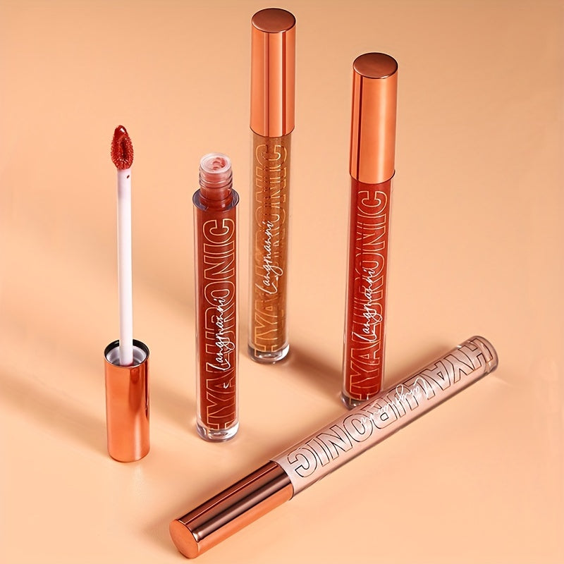 8 Colors Hyaluronic Acid Glitter Lip Gloss, Moisturizing And Nourishing Lip Glaze, Long Lasting Waterproof High Pigmented Lip Gloss Valentine's Day Gifts For Music Festival