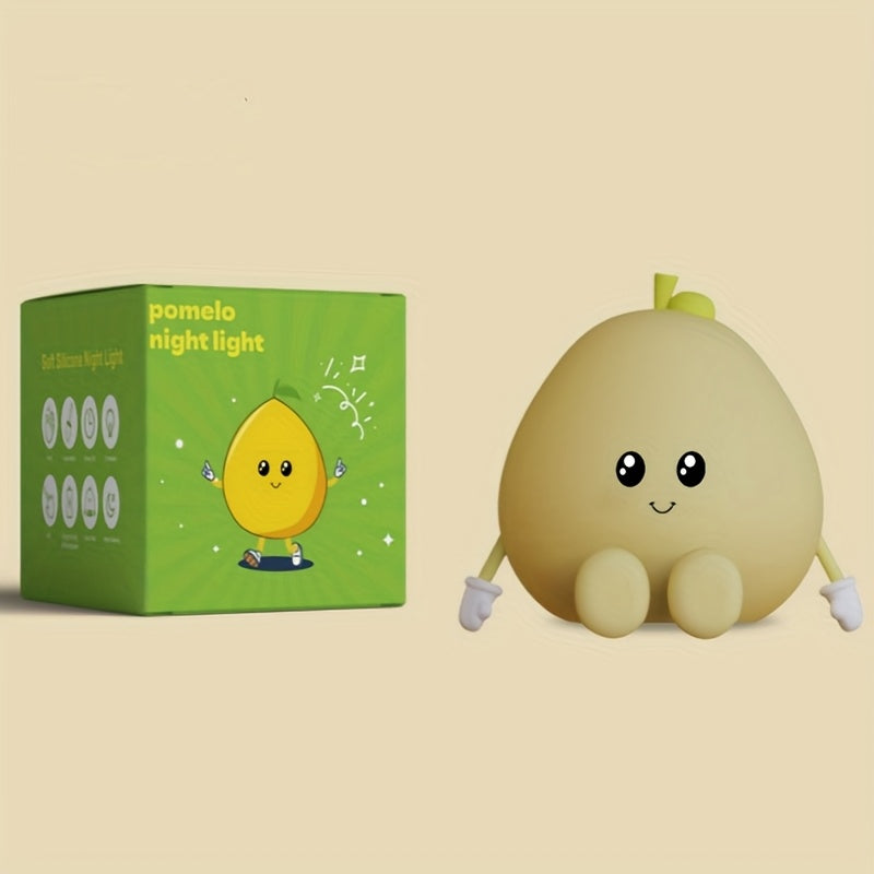 New pomelo Silicone Night Light, Colorful Color Change, Can Be Used as a Phone Holder, Unique and Warm Home Gift, Valentine's Day, Birthday Gift