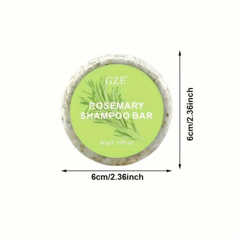GZE Rosemary Hair Care Shampoo Bar, Cold Processed Soap Hair Shampoo Bar Plant Hair Shampoos Hair Care Deep Cleansing for Hair & Scalp Rosemary Shampoo Bar Oil Control