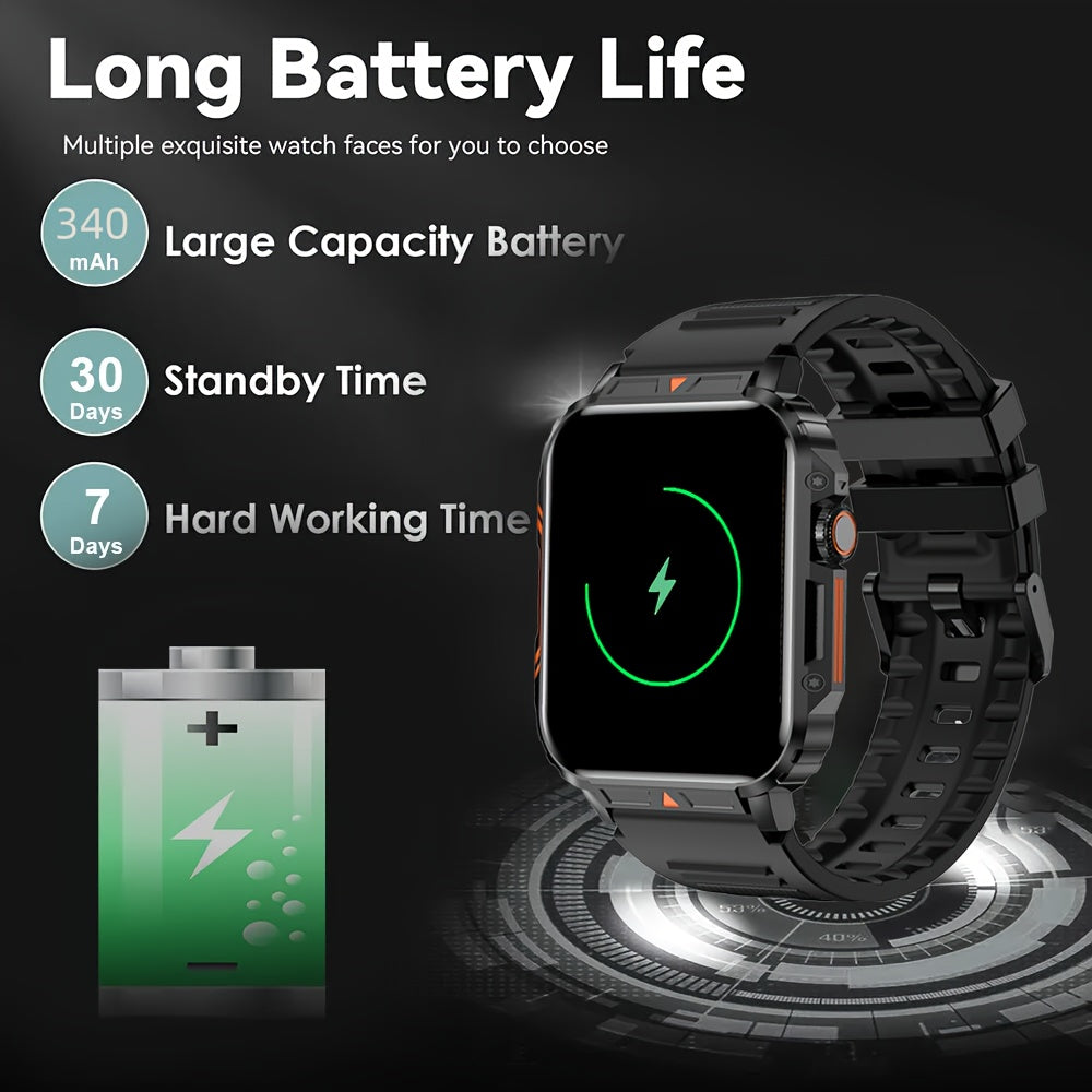 SENBONO New Smart Watch for Men, Wireless Call Smartwacth, 340mAh Large Battery, Information Push and Read, Custom Watch Face, Sport Smart Watch for Phone