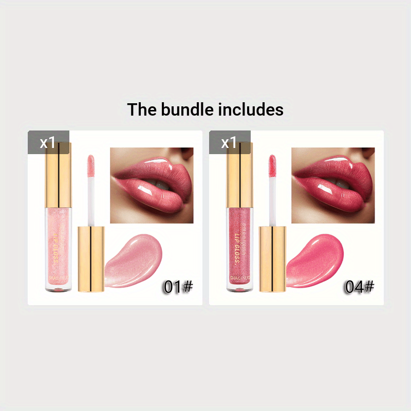 Shimmering Berry-Shade Lip Gloss - Moisturizing & Nourishing, Anti-Crack for All Skin Types, Perfect for Fall/Winter