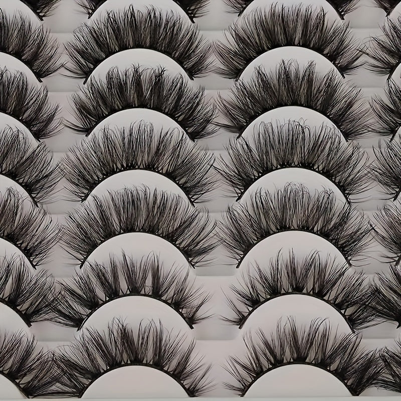 48 Pairs of Artificial Mink False Eyelashes, Fluffy and Natural Curl, Thick and Messy, Suitable for Daily Work and Party Eye Makeup - Mother's Eye Makeup Set, Makeup Tools