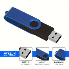 2pcs High-Speed USB 2.0 Flash Drives - Metal Pen Design, Secure Storage for PC/Laptop/Tablet/Mobile Phone, Car Audio & Game Console Compatible - Sizes: 8GB to 64MB