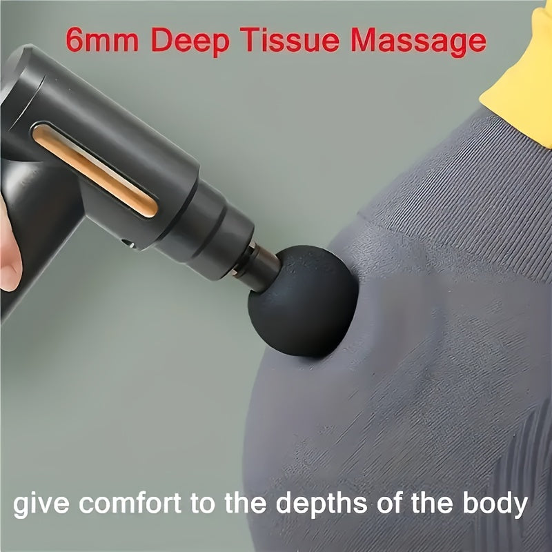 6-Speed Home Body Massager with Vibrating Electric Function, Portable Gym Bag, Multi-Use for Legs, Head, Neck, Waist, Back, USB Rechargeable Neck Membrane Gun