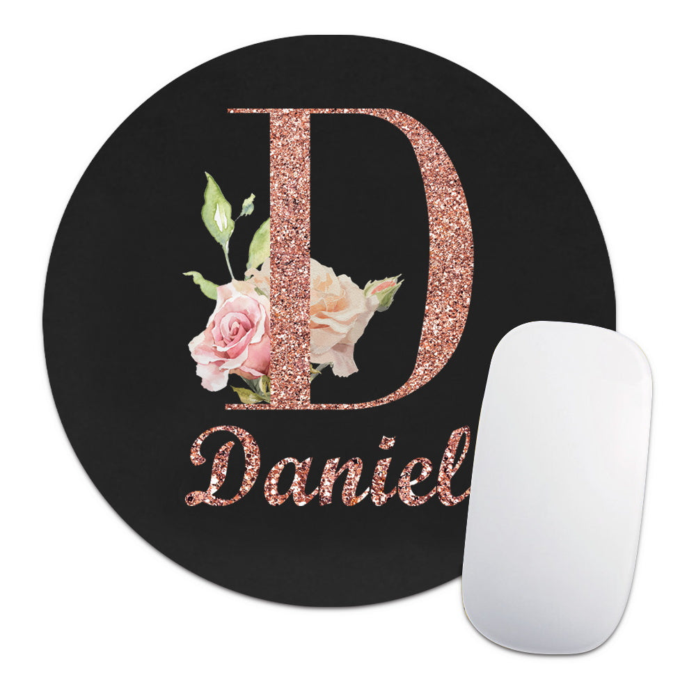 Personalized Customized Name Faux Leather Mouse Pad Durable Laptop Gaming Mousepad Customized Products Multifunctional Notebook Computer Game Mouse Pad Wear-resistant High-Grade Desk Mat PC Mouse Pad Personal Tailor