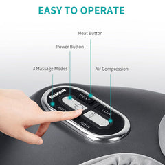 Nekteck Shiatsu Foot Massager Machine with Heat Deep Kneading Air Compression Body Massager and Muscle Relax for Home or Office Use, As A Gift For Parents Mother's Day