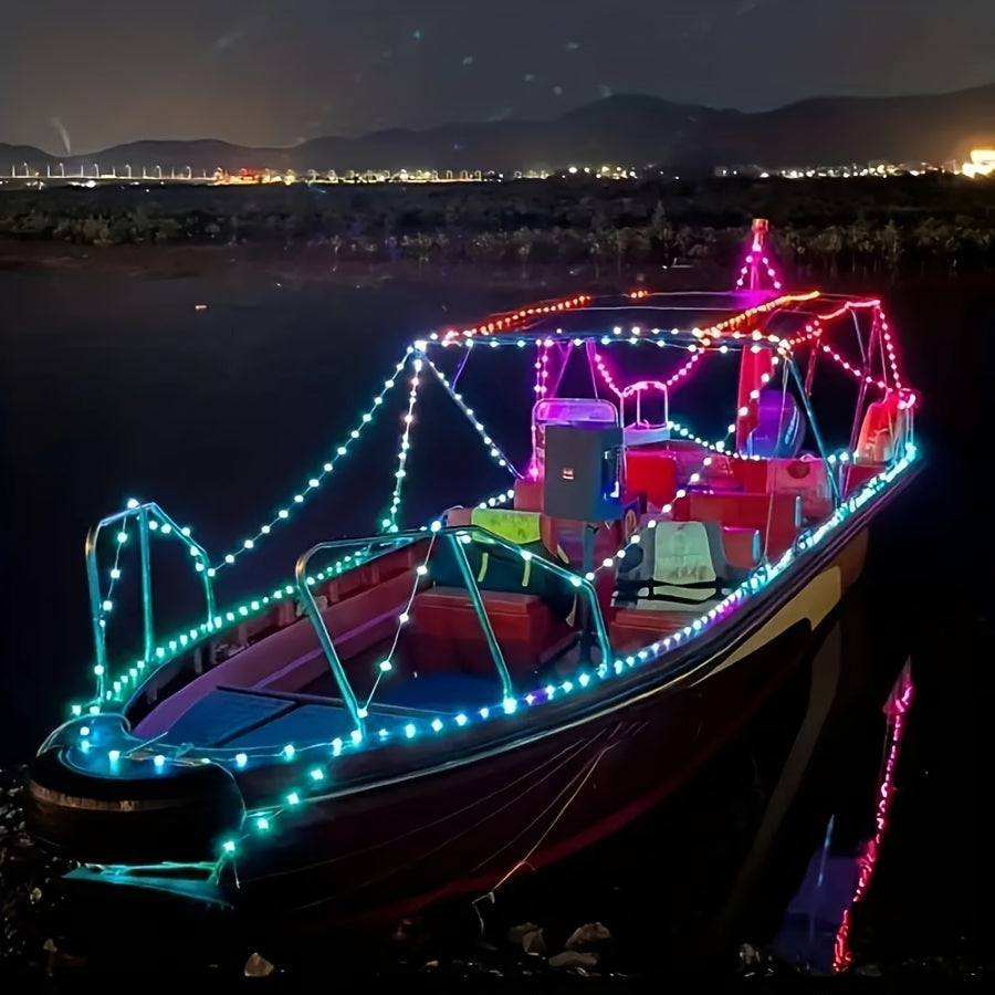IP65 Waterproof RGB+IC Light With USB Infrared Remote Control Intelligent Wireless LED Fairy Light Christmas Light APP Control Music Synchronization Color Changing LED Strip Light With Remote Control LED Strip Light Mobile Ap