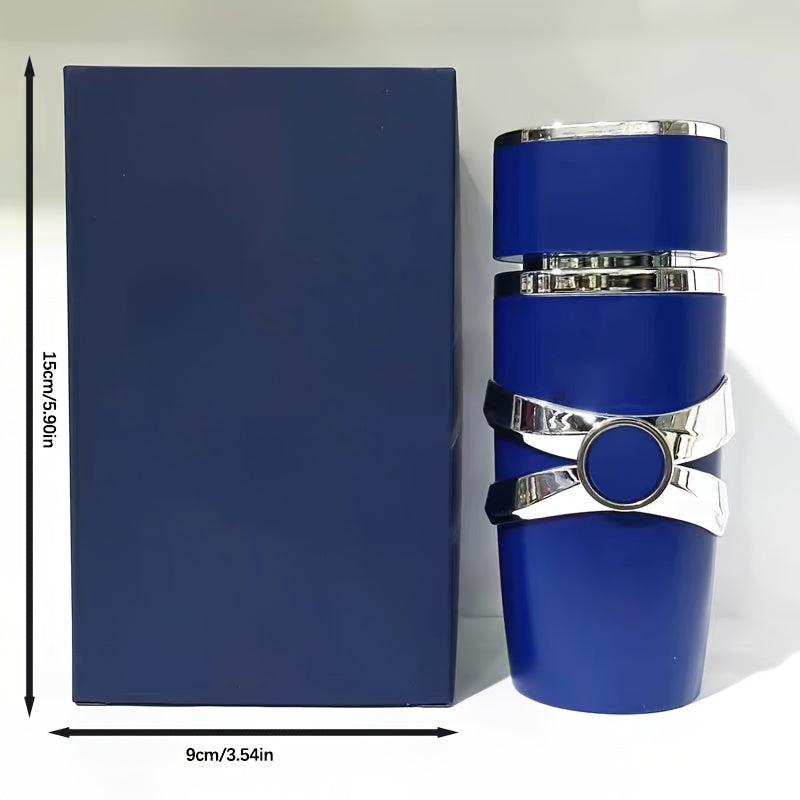Yara Blue Perfume professional perfumer fragrance, senior sense of Men's perfume, as a Valentine's Day gift is the most suitable, 100ml/3.4oz, Vanilla and Incense