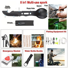 142pcs Survival First Aid Kit for Car Emergency Preparedness- Comprehensive Emergency First Aid kit Survival Gear/Camping Gear in MOLLE Bag for Men Him Christmas