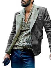 Men'S Luxury Fur-Trimmed Jacket - All-Season Warm Coat with Lining, Classic Collar & Button Closure, Mature Style Winter Outerwear for Formal & Casual Occasions, Durable & Easy-Care (Regular Fit) - European-Inspired Men'S Out