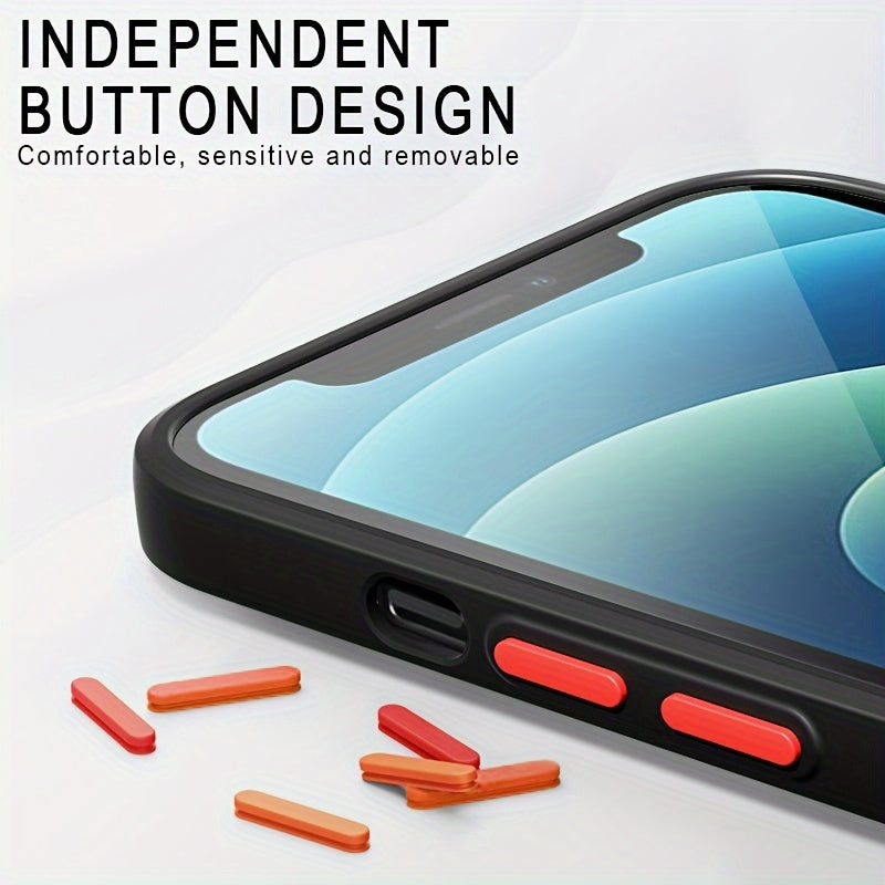 Luxury Matte Armor Shockproof Phone Case For 11/12/13/14/15 Pro Max Silicone Hard Back Cover, New 2024.