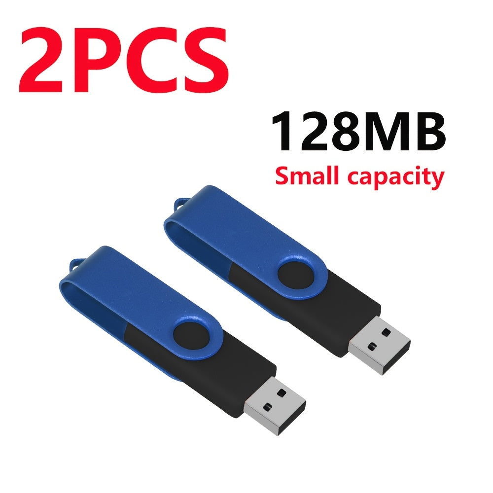 2pcs High-Speed USB 2.0 Flash Drives - Metal Pen Design, Secure Storage for PC/Laptop/Tablet/Mobile Phone, Car Audio & Game Console Compatible - Sizes: 8GB to 64MB
